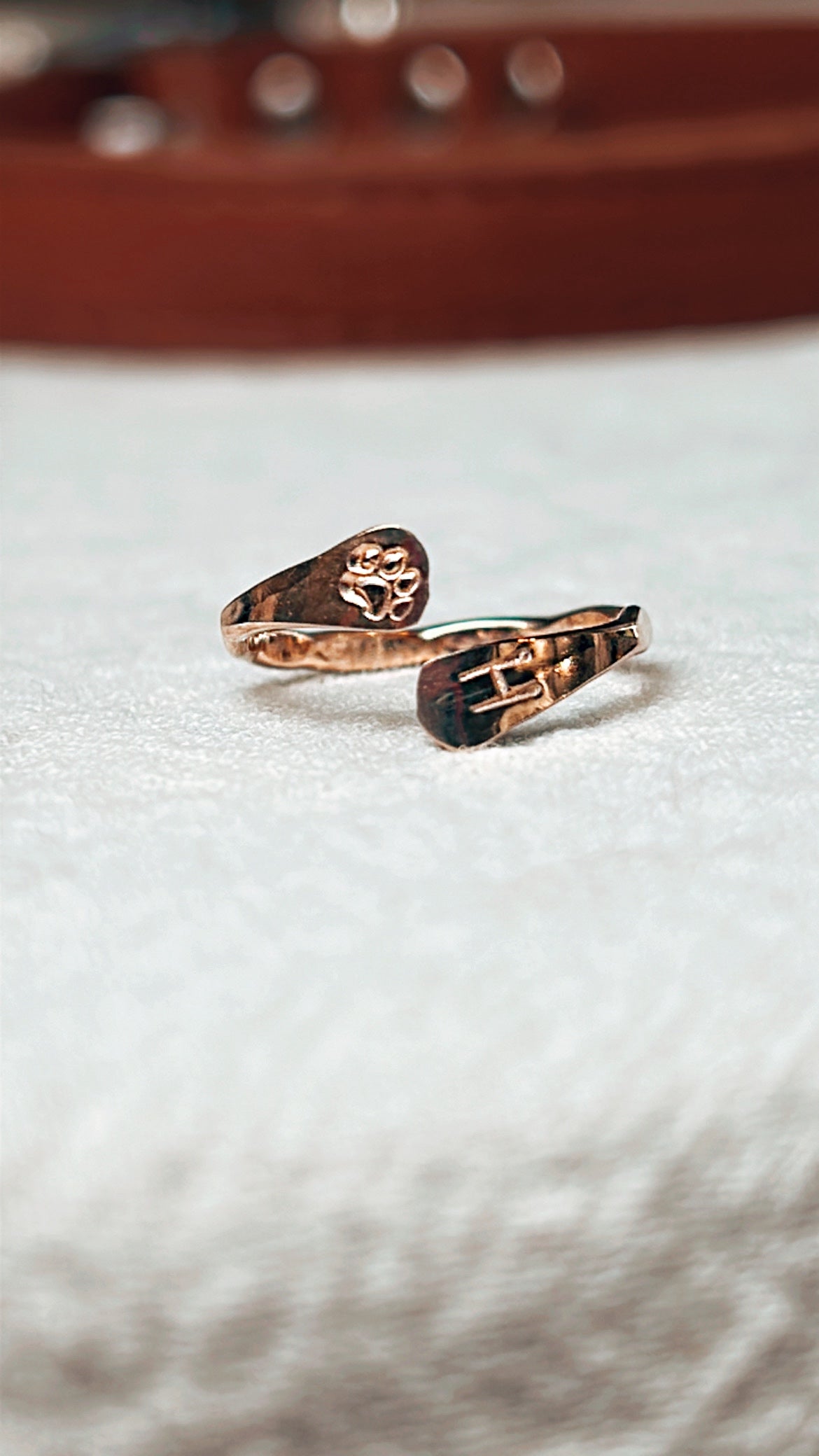 Paw And Initial Ring