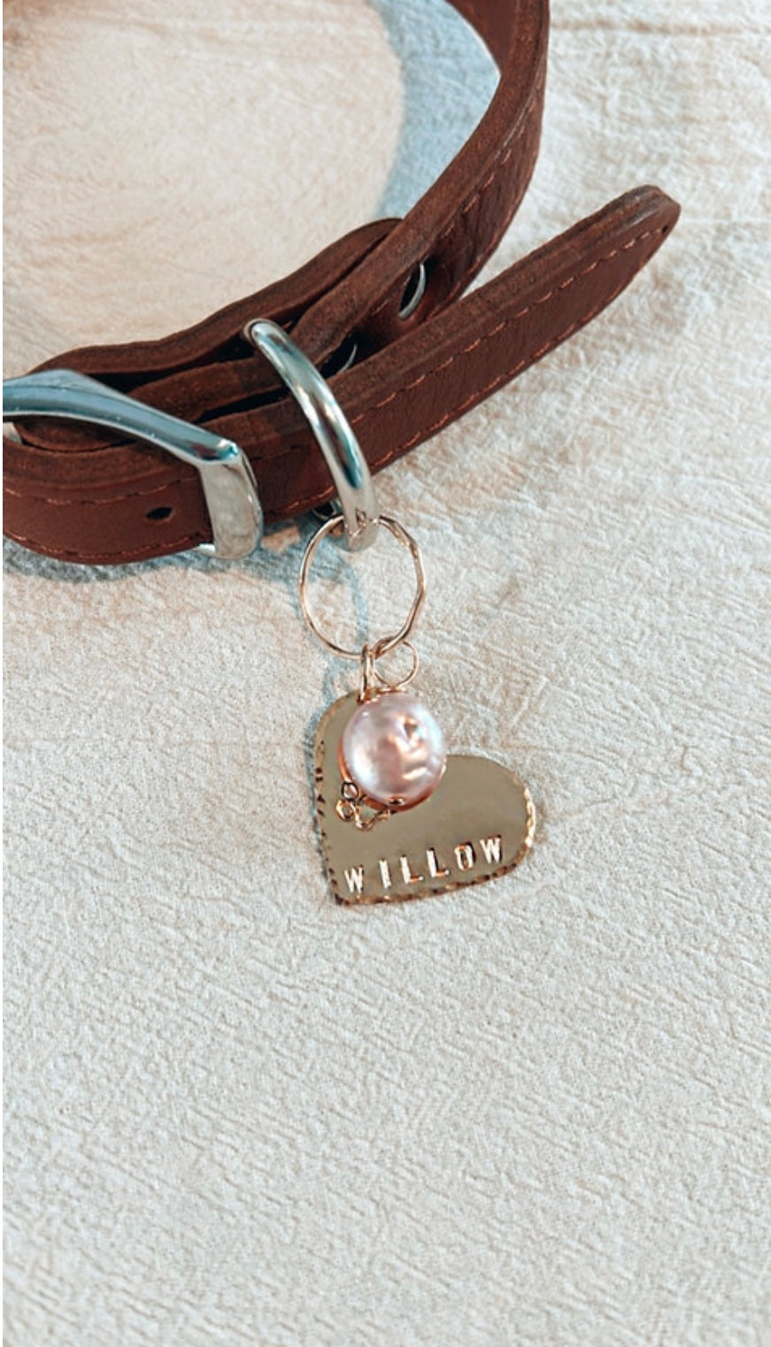 Side Heart Name Tag