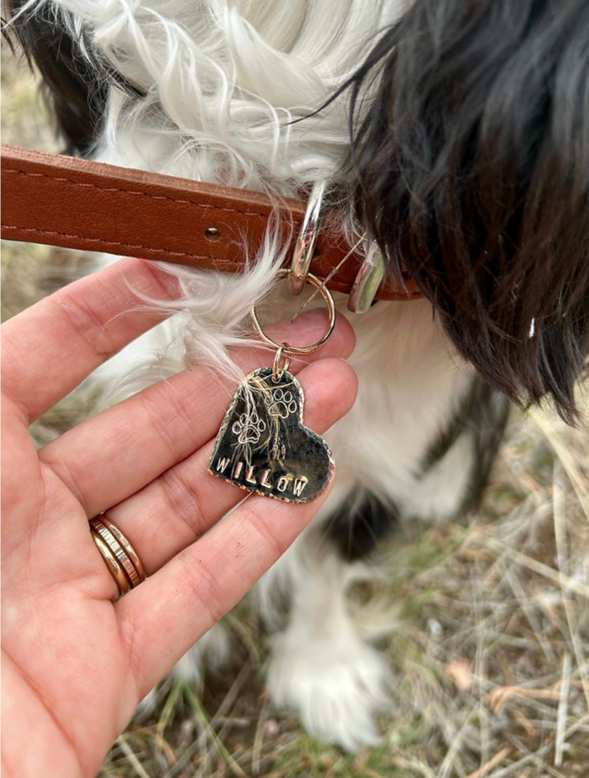 Side Heart Name Tag