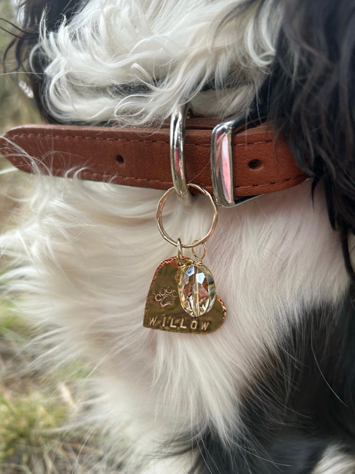 Side Heart Name Tag
