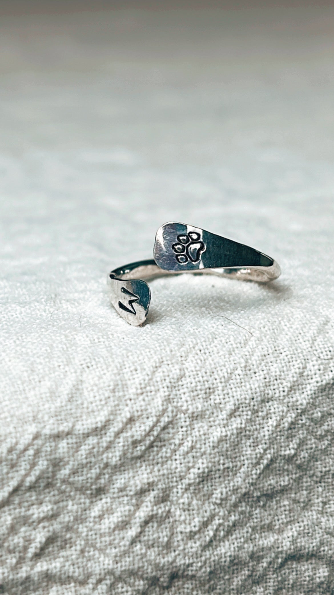 Paw And Initial Ring