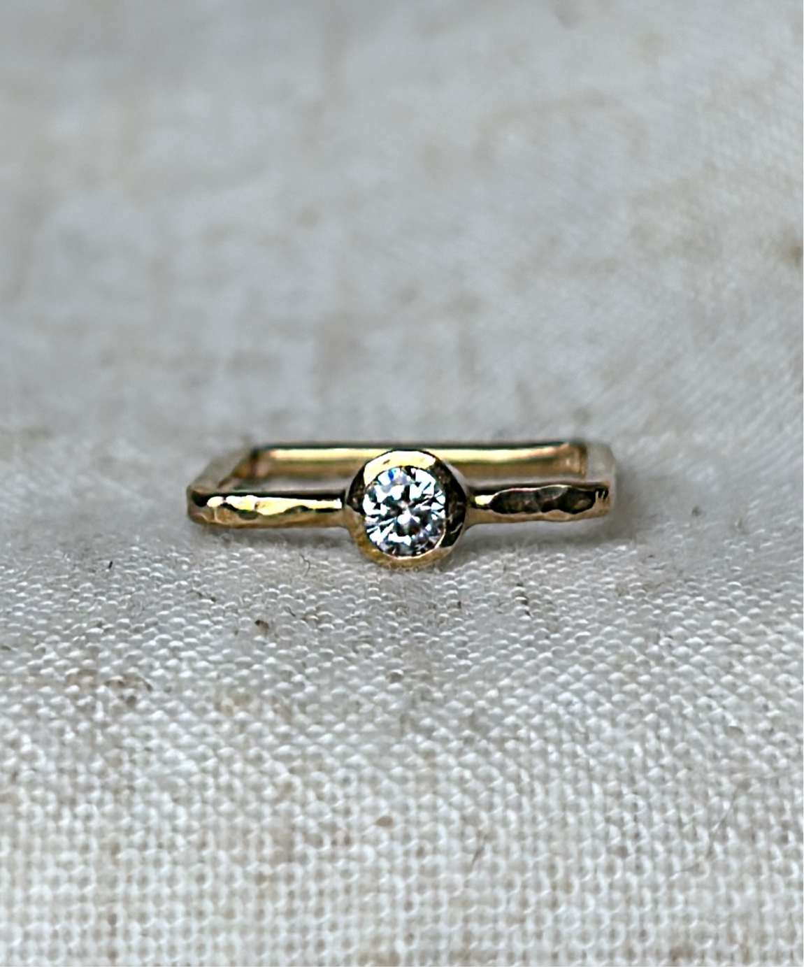 Square Ring With Cz