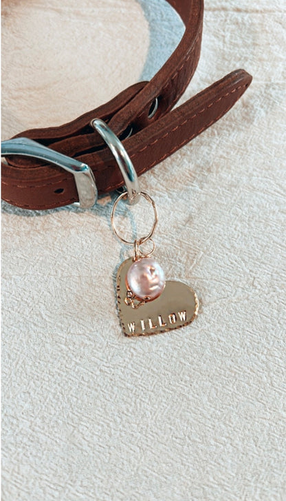 Side Heart Name Tag