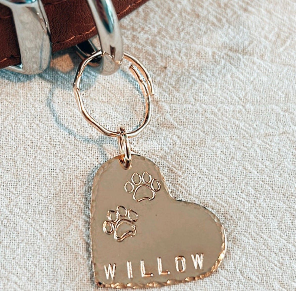 Side Heart Name Tag