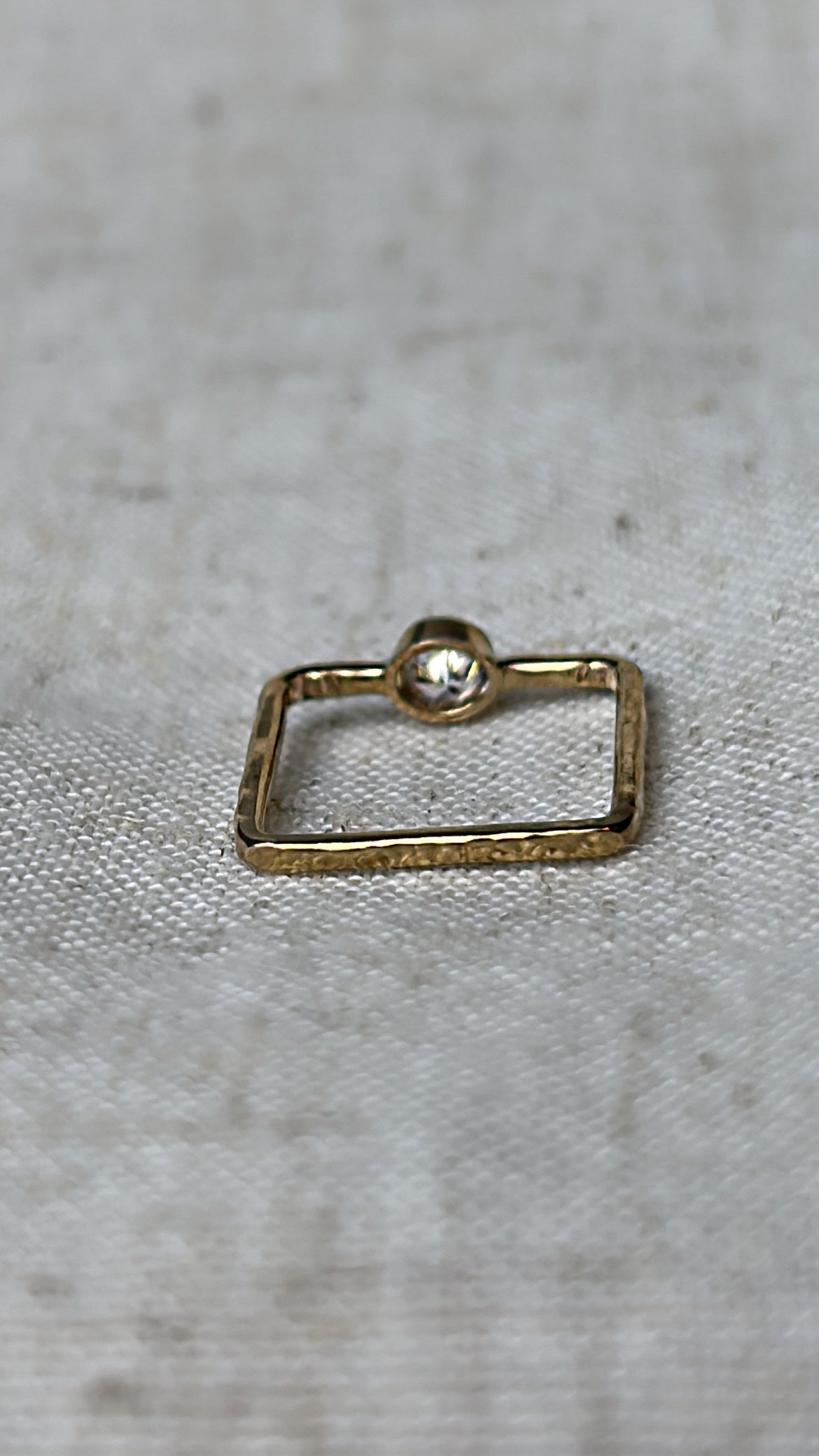 Square Ring With Cz