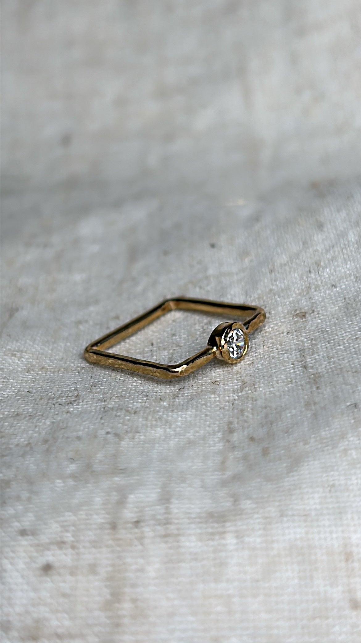 Square Ring With Cz