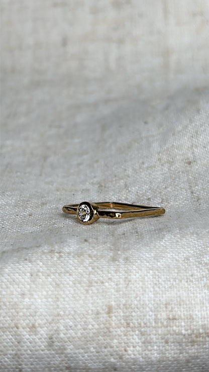 Square Ring With Cz