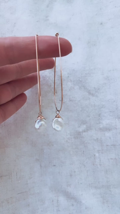 Hoops 2.0 With Keshi Pearls